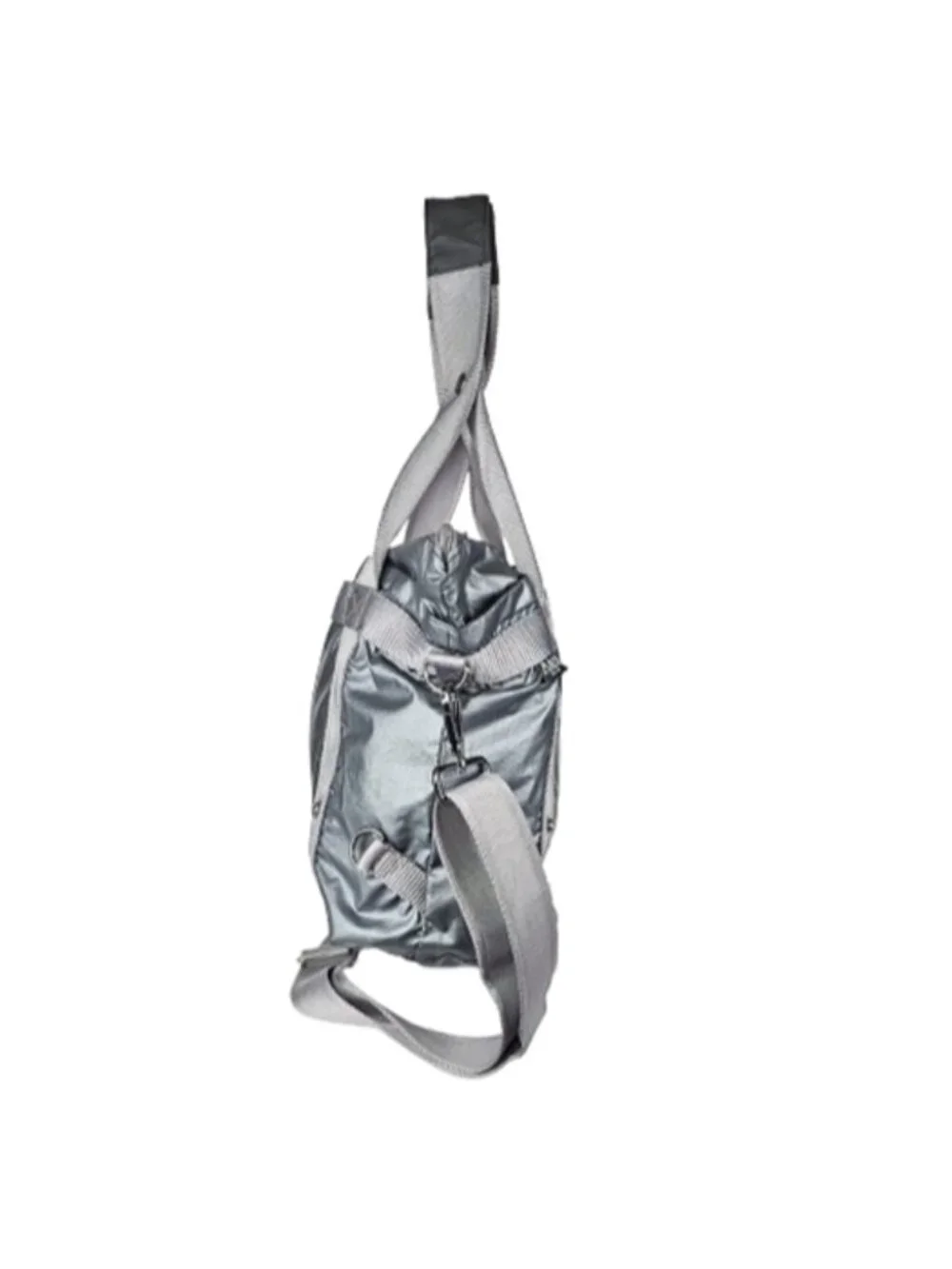 ANDI New York Metallic Nylon Adjustable Convertible Strap Travel Gym Tote Bag